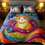 Set di Biancheria da Letto Trapuntata 3 Pezzi Cronache di Curious del Gatto