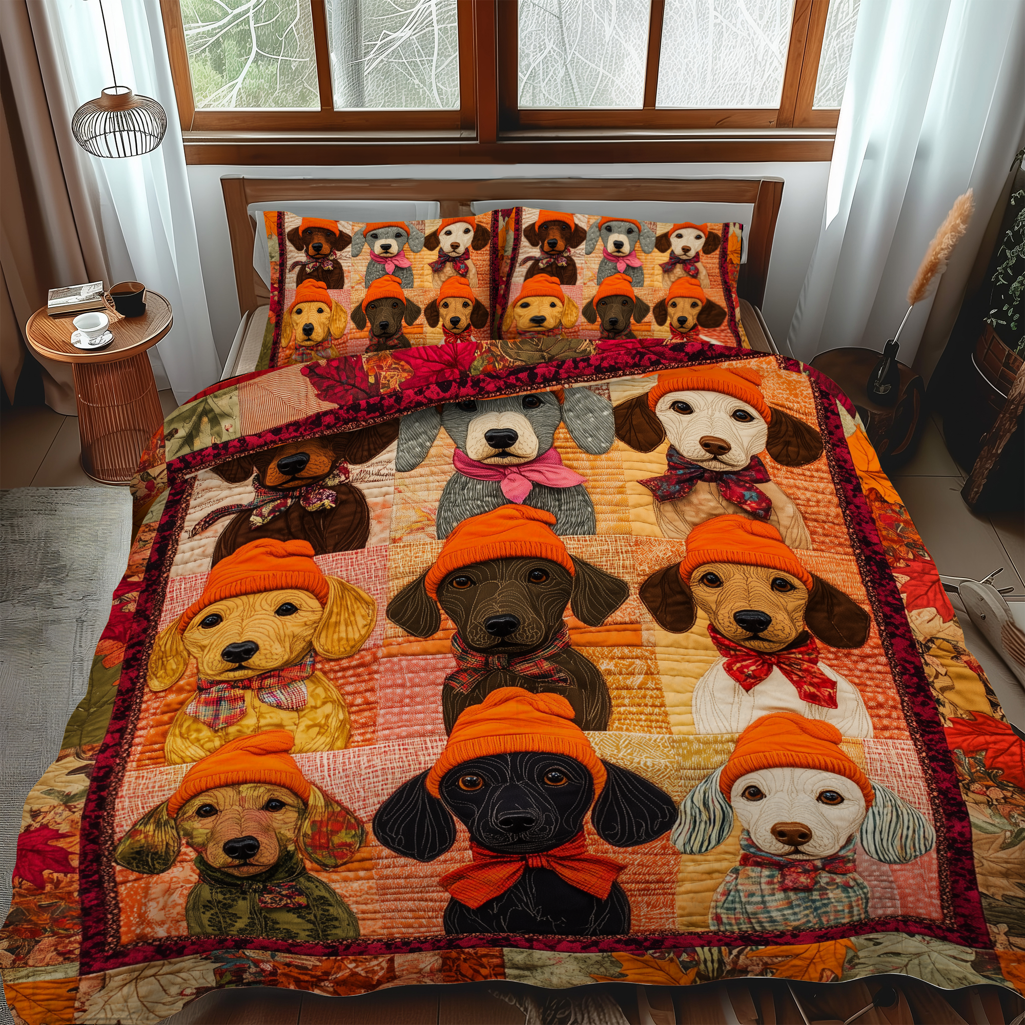 Set di Biancheria da Letto Trapuntata 3 Pezzi Bassotti Carini