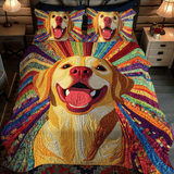 Set di Biancheria da Letto Trapuntata 3 Pezzi Labrador Carino di Portraits