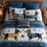 Set di Biancheria da Letto Trapuntata 3 Pezzi Coccole del Bassotto della Coppia