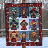 Parata di Bassotti Quilt Artistico da Parete
