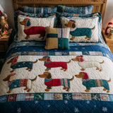 Set di Biancheria da Letto Trapuntata 3 Pezzi Bassotto in Knitwear