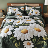 Set di Biancheria da Letto Trapuntata 3 Pezzi Sogno della Margherita