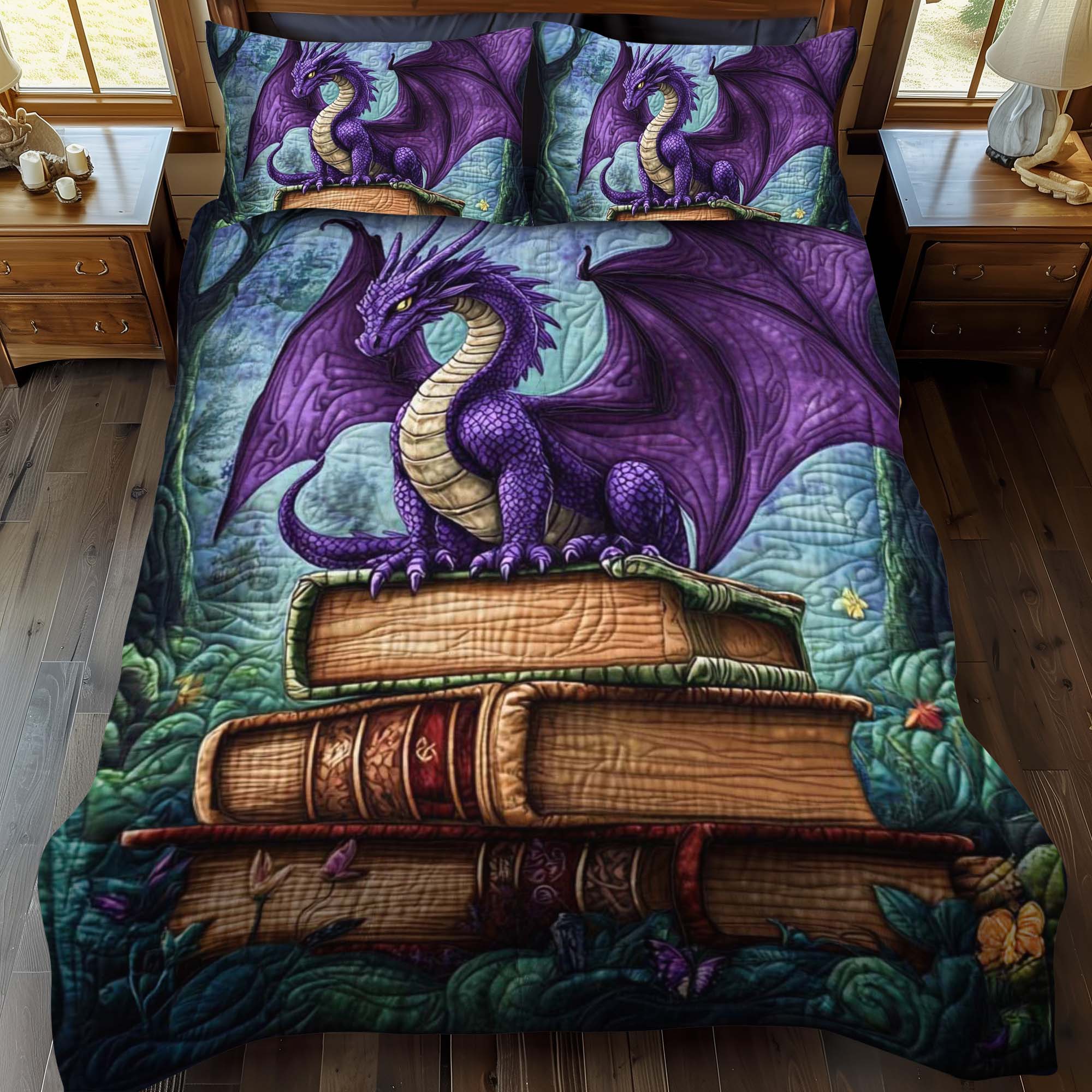 Set di Biancheria da Letto Trapuntata 3 Pezzi Sussurro di Darkwing