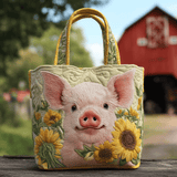 Adorabile Maialino Borsa Tote Trapuntata