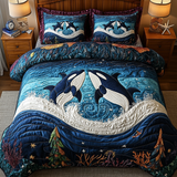 Set di Biancheria da Letto Trapuntata 3 Pezzi Profondo Blu Force