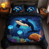 Set di Biancheria da Letto Trapuntata 3 Pezzi Mare Profondo di Empress
