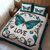 Set di Biancheria da Letto Trapuntata 3 Pezzi Amore di Delicate