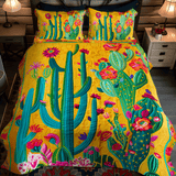 Set di Biancheria da Letto Trapuntata 3 Pezzi Fiore Onirico del Deserto