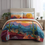 Set di Biancheria da Letto Trapuntata 3 Pezzi Deserto Fioritura