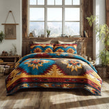 Set di Biancheria da Letto Trapuntata 3 Pezzi Deserto Fioritura
