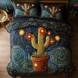 Set di Biancheria da Letto Trapuntata 3 Pezzi Deserto Fioritura