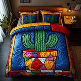 Set di Biancheria da Letto Trapuntata 3 Pezzi Deserto Fioritura