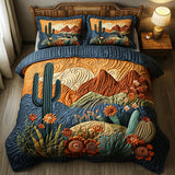 Set di Biancheria da Letto Trapuntata 3 Pezzi Deserto Fioritura