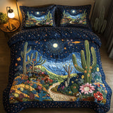 Set di Biancheria da Letto Trapuntata 3 Pezzi Deserto Fioritura