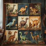 Valle dei Dinosauri Quilt Artistico da Parete