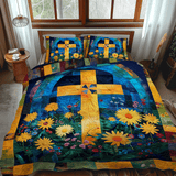 Set di Biancheria da Letto Trapuntata 3 Pezzi Divino Floreale