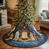 Viaggio Divino Copri Base per Albero di Natale Trapuntato