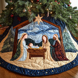 Nascita Divina Copri Base per Albero di Natale Trapuntato