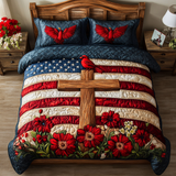 Set di Biancheria da Letto Trapuntata 3 Pezzi Croce Divina
