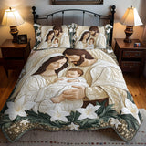 Set di Biancheria da Letto Trapuntata 3 Pezzi Abbraccio Divino