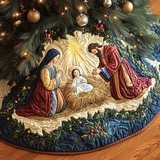 Bagliore Divino Copri Base per Albero di Natale Trapuntato