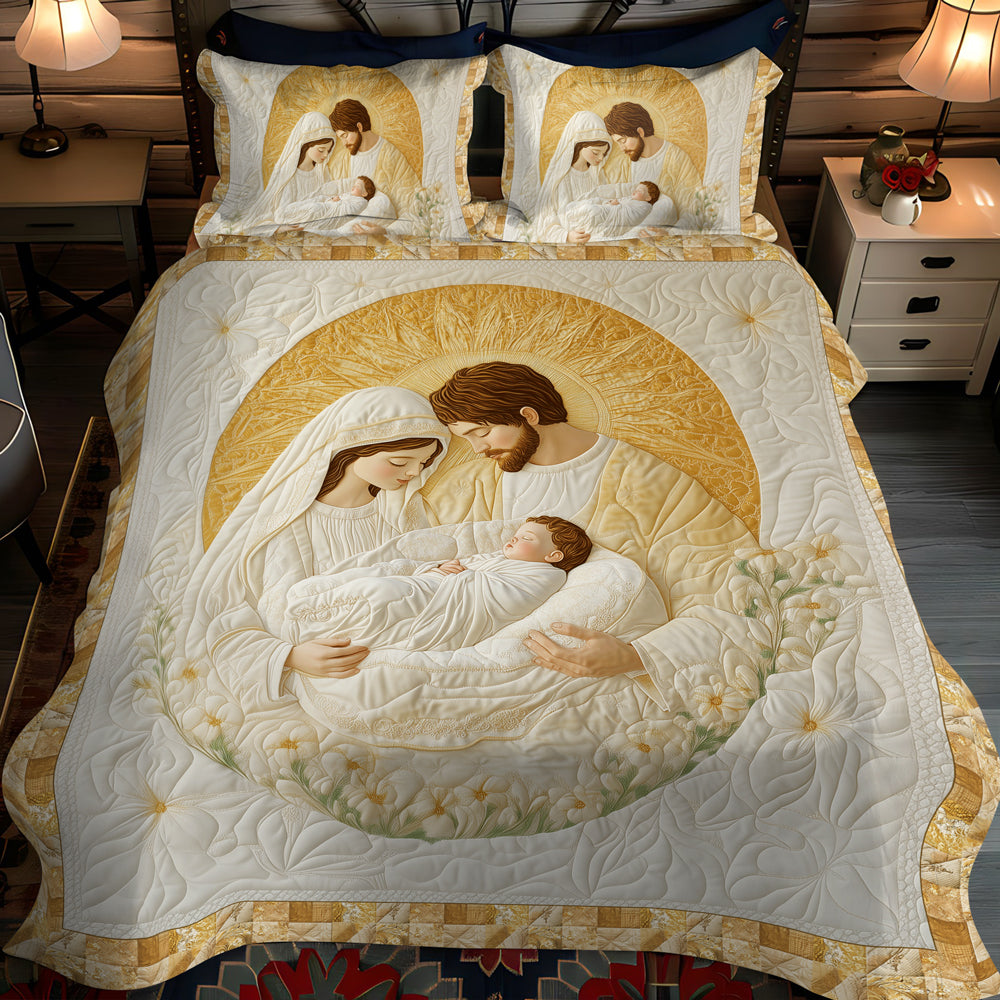 Set di Biancheria da Letto Trapuntata 3 Pezzi Divino Nativity