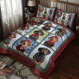 Set di Biancheria da Letto Trapuntata 3 Pezzi Desideri di Doxie dell'Inverno