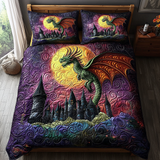 Set di Biancheria da Letto Trapuntata 3 Pezzi Castello del Drago