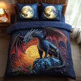 Set di Biancheria da Letto Trapuntata 3 Pezzi Drago di Cliff