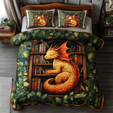 Set di Biancheria da Letto Trapuntata 3 Pezzi Fiamma del Drago