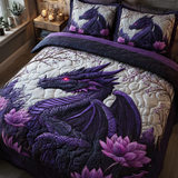 Set di Biancheria da Letto Trapuntata 3 Pezzi Cuore del Drago