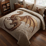 Set di Biancheria da Letto Trapuntata 3 Pezzi Luce del Drago