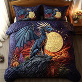 Set di Biancheria da Letto Trapuntata 3 Pezzi Foresta Mistica del Drago