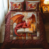 Set di Biancheria da Letto Trapuntata 3 Pezzi Racconti del Drago