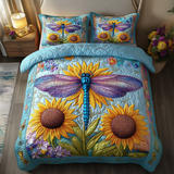 Set di Biancheria da Letto Trapuntata 3 Pezzi Fascino della Libellula