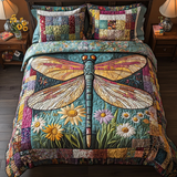 Set di Biancheria da Letto Trapuntata 3 Pezzi Delizia della Libellula