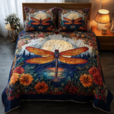 Set di Biancheria da Letto Trapuntata 3 Pezzi Sussurro della Libellula