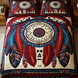 Set di Biancheria da Letto Trapuntata 3 Pezzi Cerchio del Sogno
