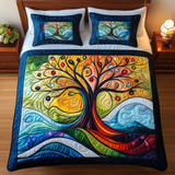 Set di Biancheria da Letto Trapuntata 3 Pezzi Boschetto Onirico