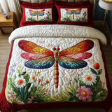Set di Biancheria da Letto Trapuntata 3 Pezzi Libellula Sognante