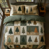 Set di Biancheria da Letto Trapuntata 3 Pezzi Foresta Sognante