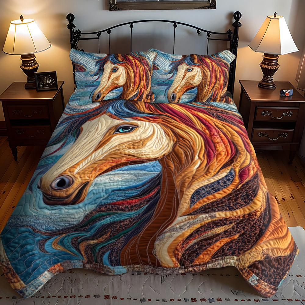 Set di Biancheria da Letto Trapuntata 3 Pezzi Cavallo di Dynamic di Design