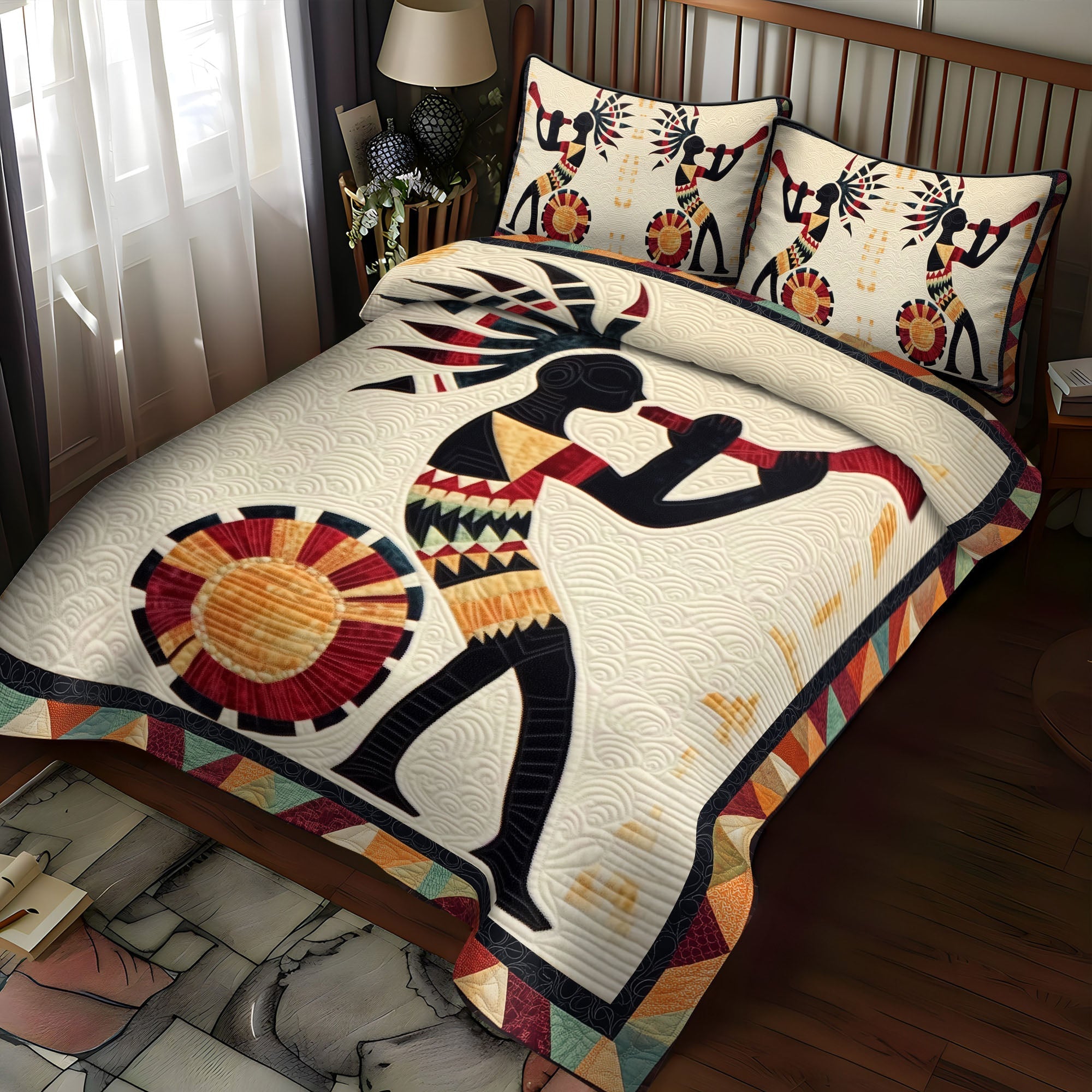 Set di Biancheria da Letto Trapuntata 3 Pezzi Eco di Ancients