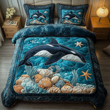 Set di Biancheria da Letto Trapuntata 3 Pezzi Eco degli Oceani