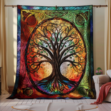Elegante Albero della Vita Celtico Coperta Trapuntata