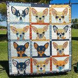 Chihuahua Elegante Coperta Trapuntata