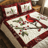 Elegant Cardinal 3-Piece Quilted Bedding Set NCU0TH2082