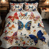 Set di Biancheria da Letto Trapuntata 3 Pezzi Rifugio Elegante del Battito D'ali