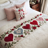 Cuori Eleganti Runner da Letto Trapuntato